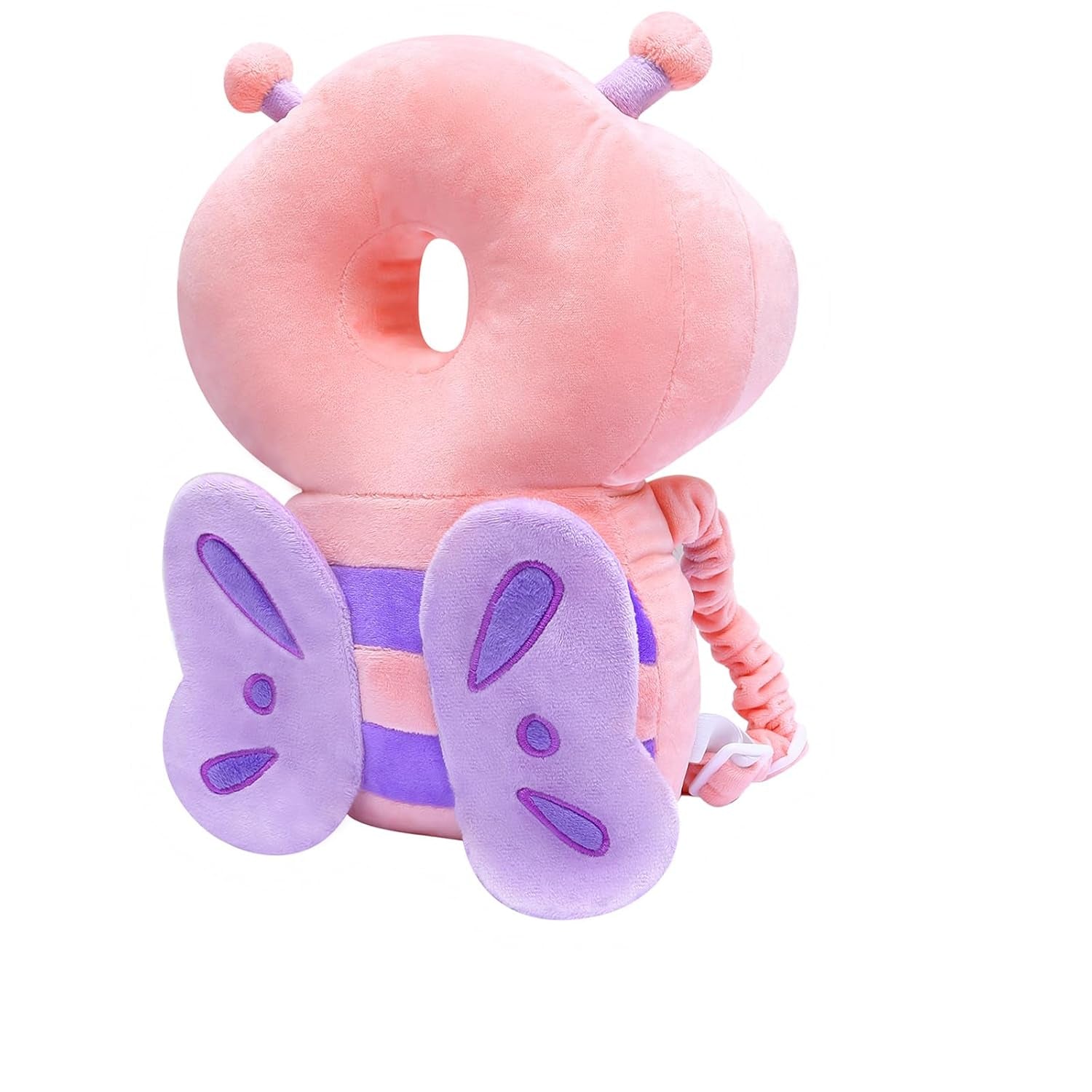 Baby Walker 3-Sided Head Protector Backpack Wear, Toddler Head Protection Safety Pad, Pink Butterfly