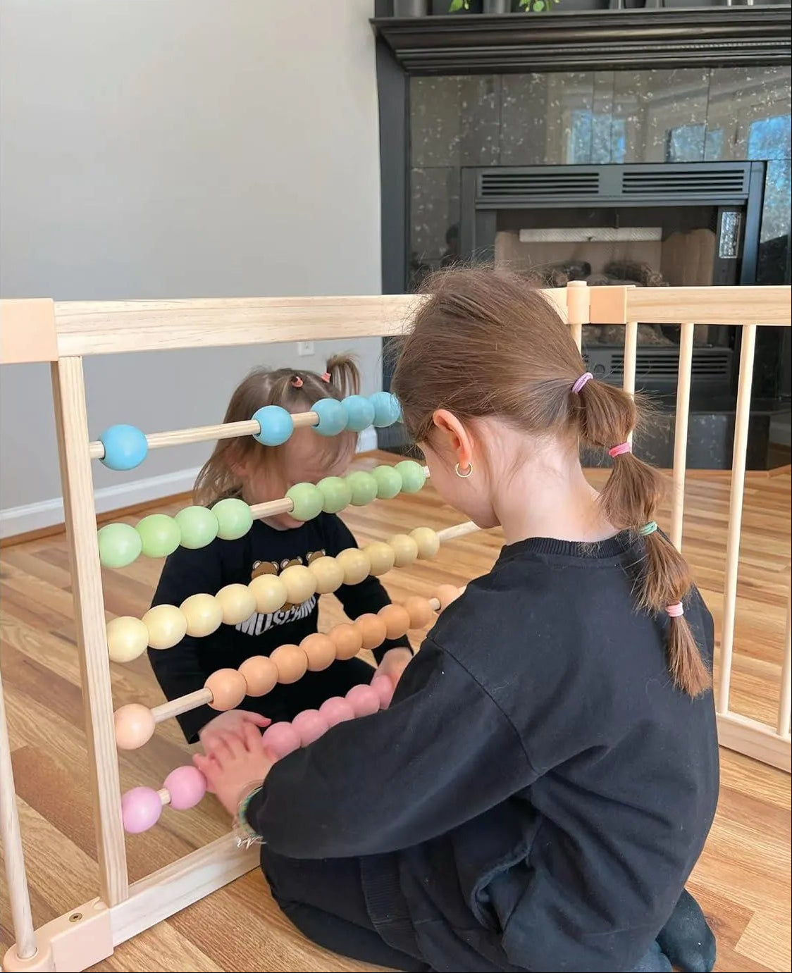 Extra Large Wooden Playpen: Foldable Pine Wood Baby Play Fence